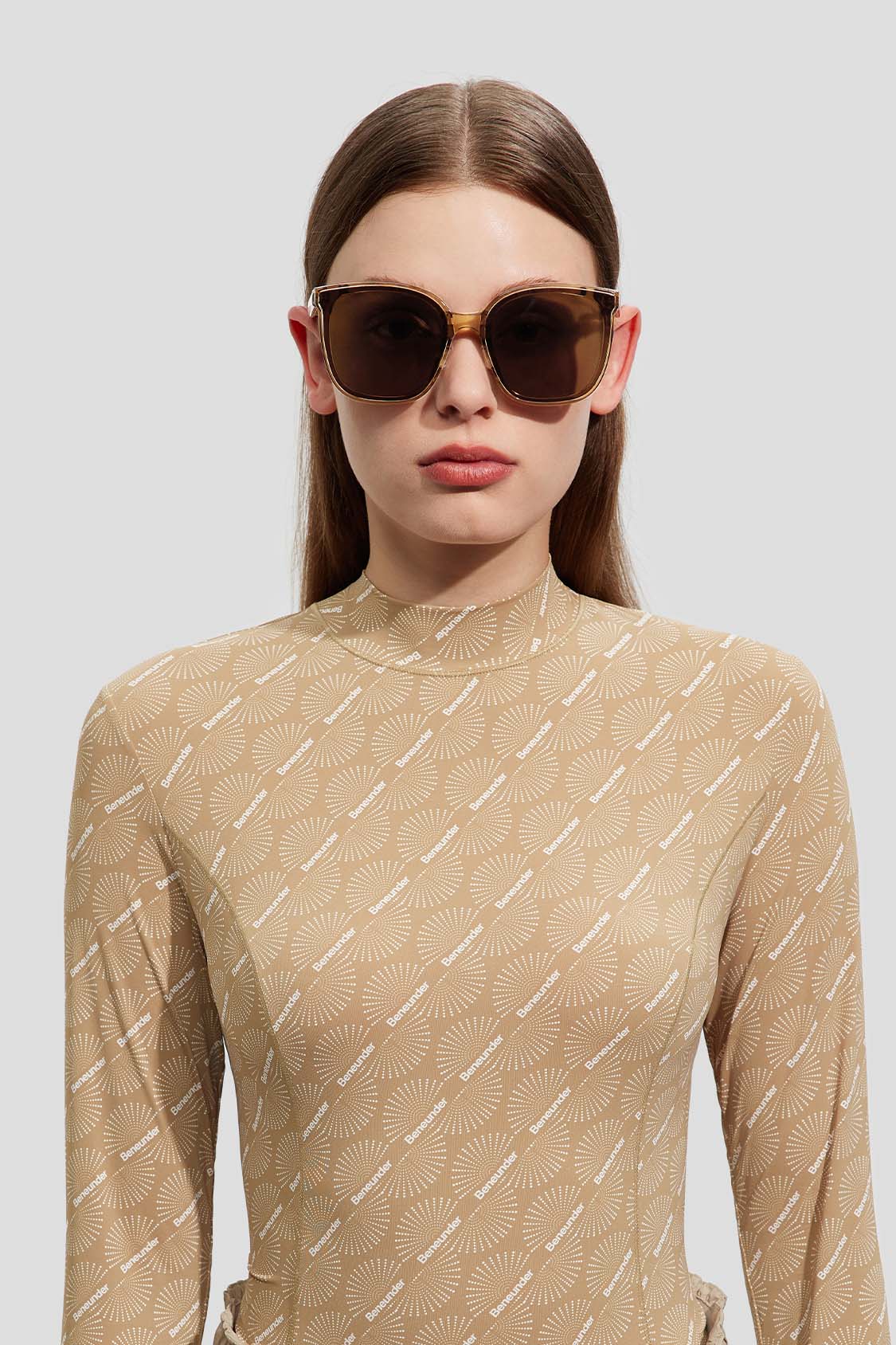 beneunder women's sunglasses #color_coconut brown