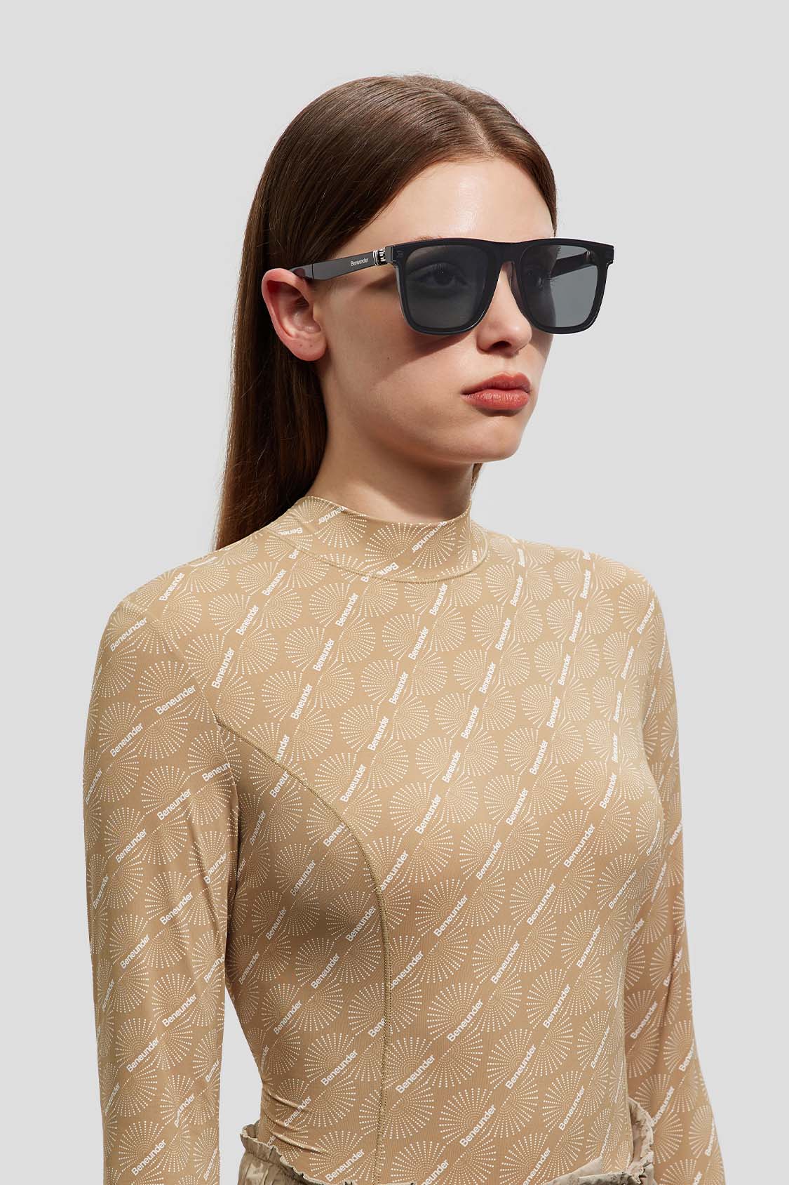 beneunder women's folding sunglasses #color_glacier gray