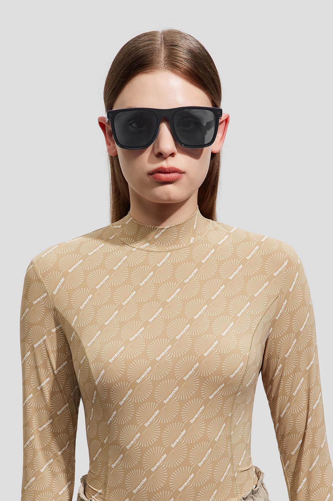 beneunder women's folding sunglasses #color_glacier gray