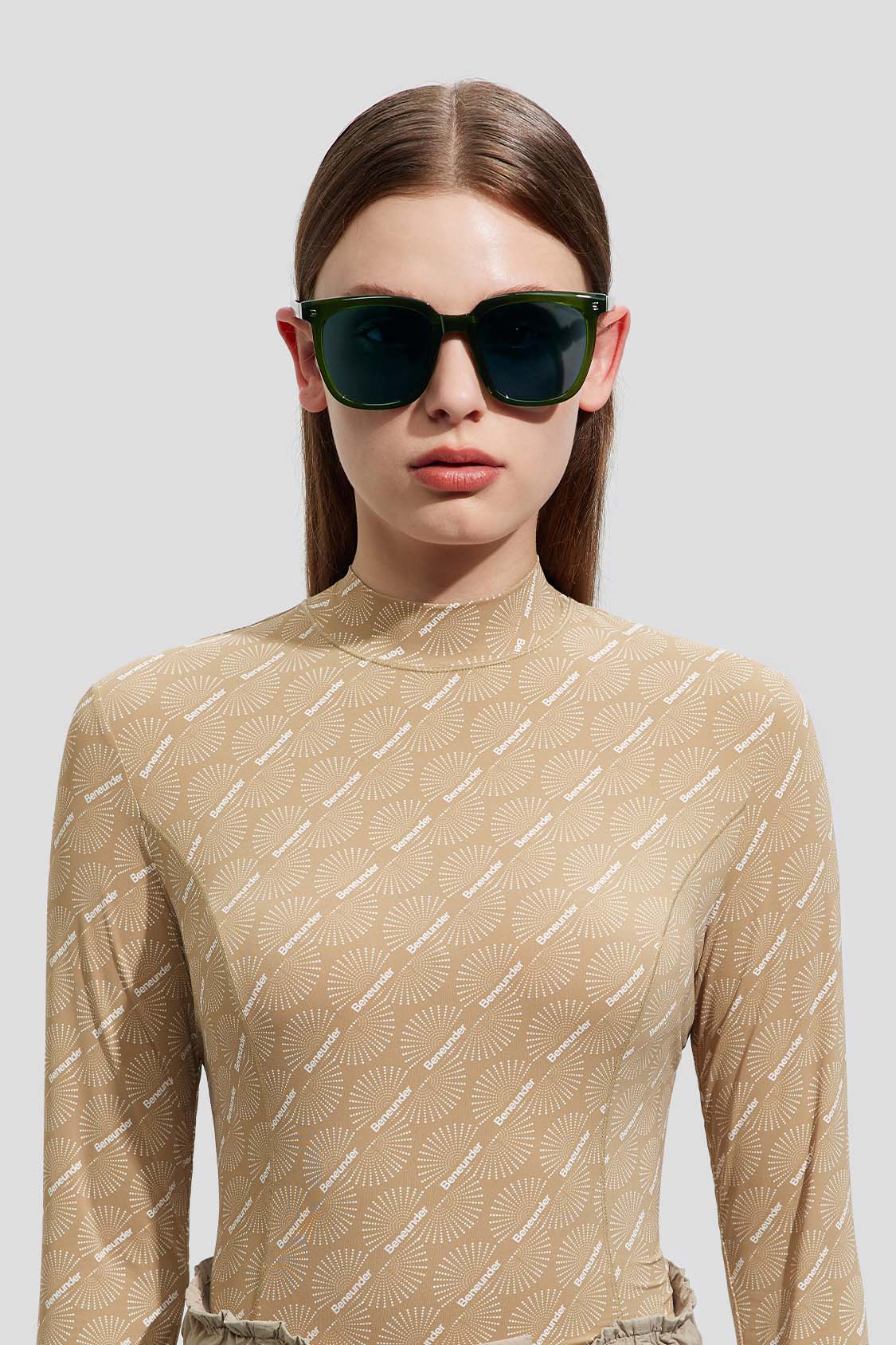 beneunder women's sunglasses #color_olive gray