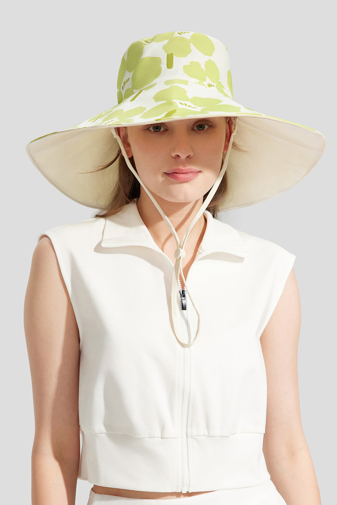 beneunder women's sun bucket hat upf50+ #color_spring wild flower - white
