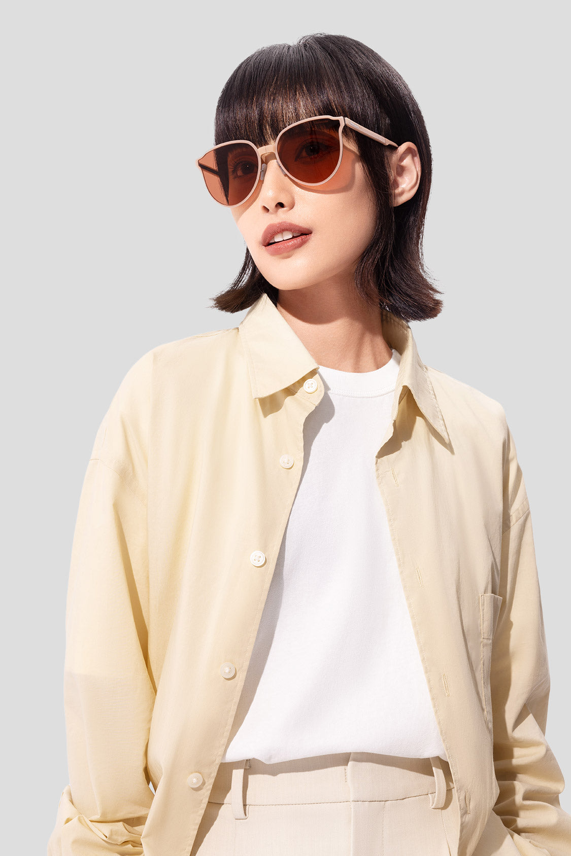 beneunder ultra-lightweight foldable sunglasses uv400 #color_feather sand brown