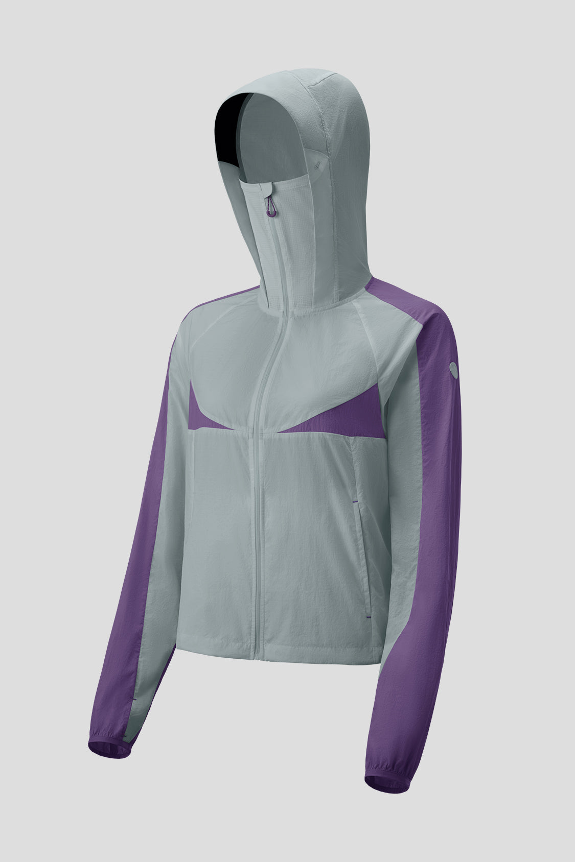 beneunder women's sun protection jacket upf50+ #color_dark cloud gray - deep sandalwood purple