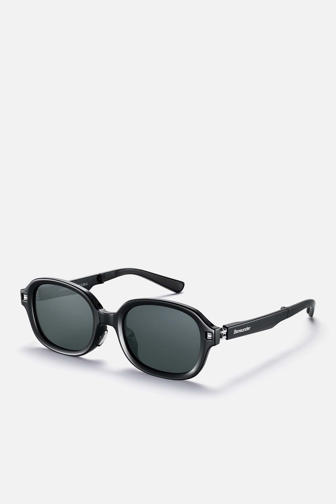 beneunder unisex down clarion folding classic sunglasses #color_thermaltan black
