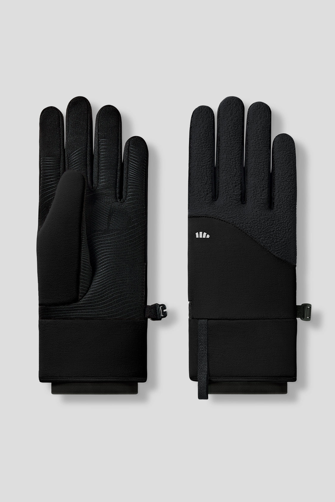 fleece-lined touchscreen thermal gloves #color_black
