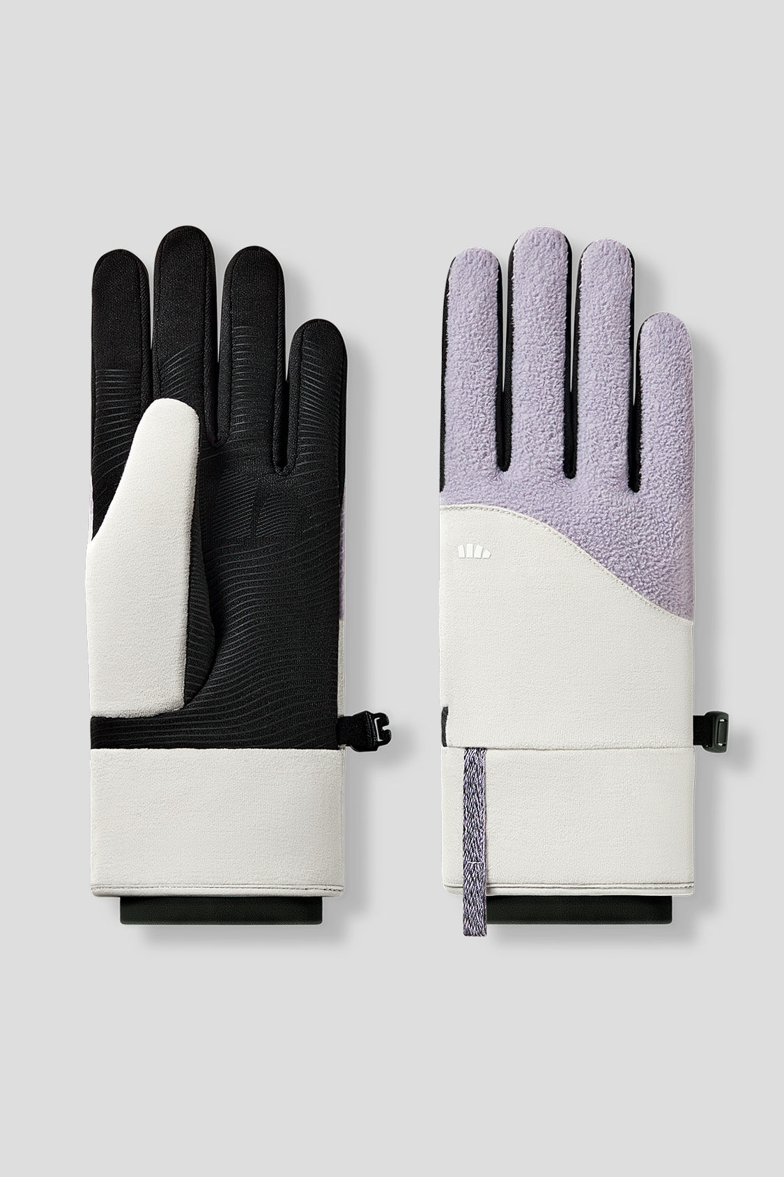 fleece-lined touchscreen thermal gloves #color_lavender purple