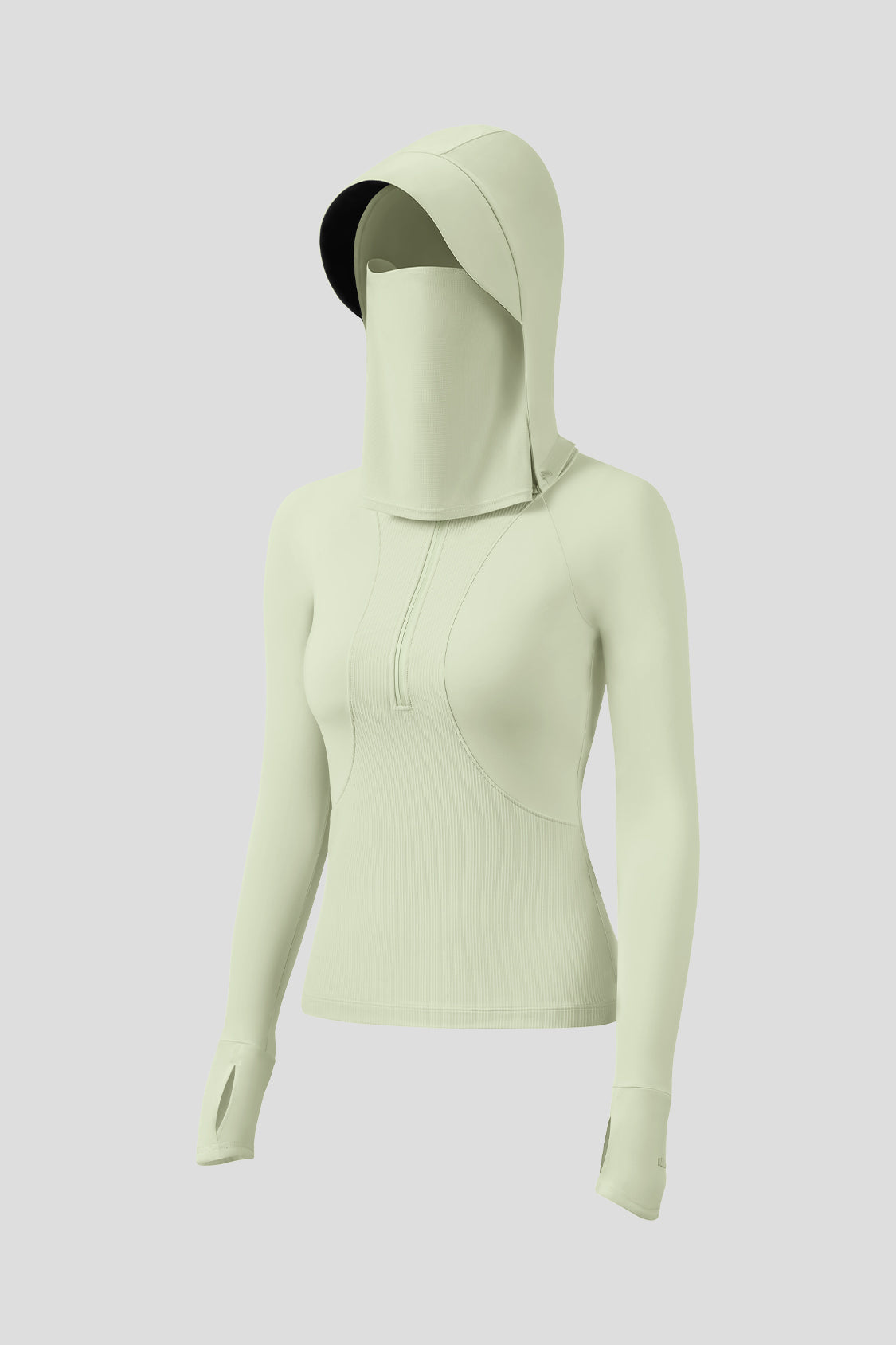 beneunder women's sun protection bra-in swimsuits #color_light gray green
