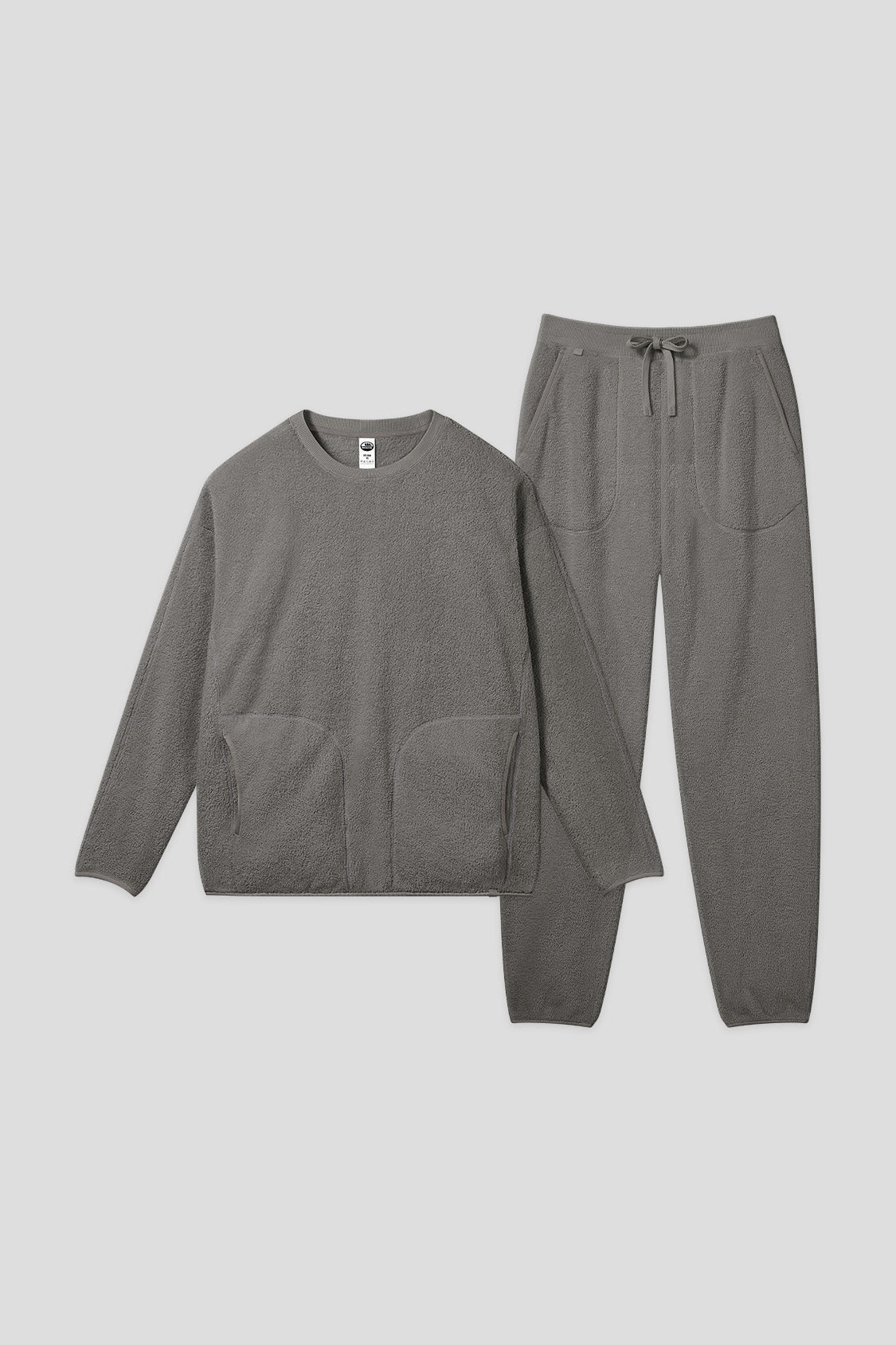 beneunder men's cozy fleece loungewear #color_graphite gray