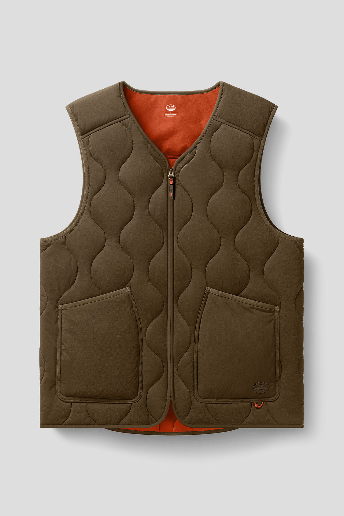 beneunder men's lightweight insulated quilted vest #color_truffle brown