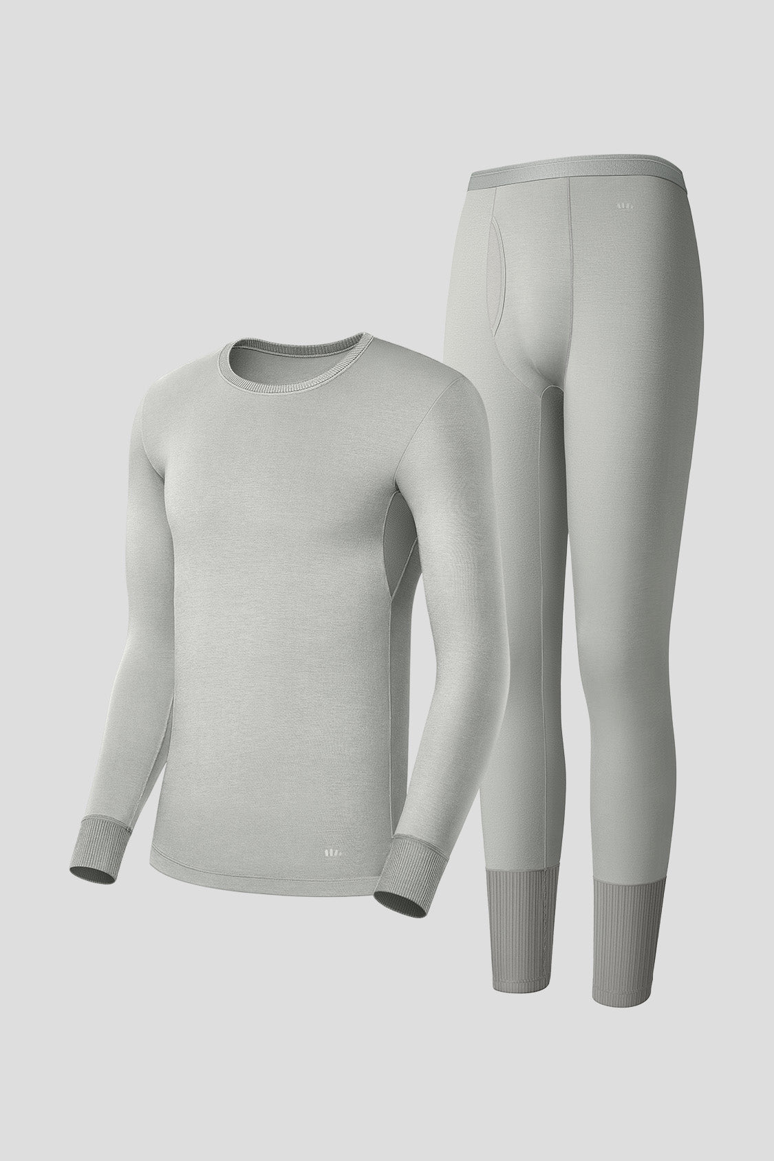 beneunder men's skin-sensitive low-key warm underwear set #color_starlit gray