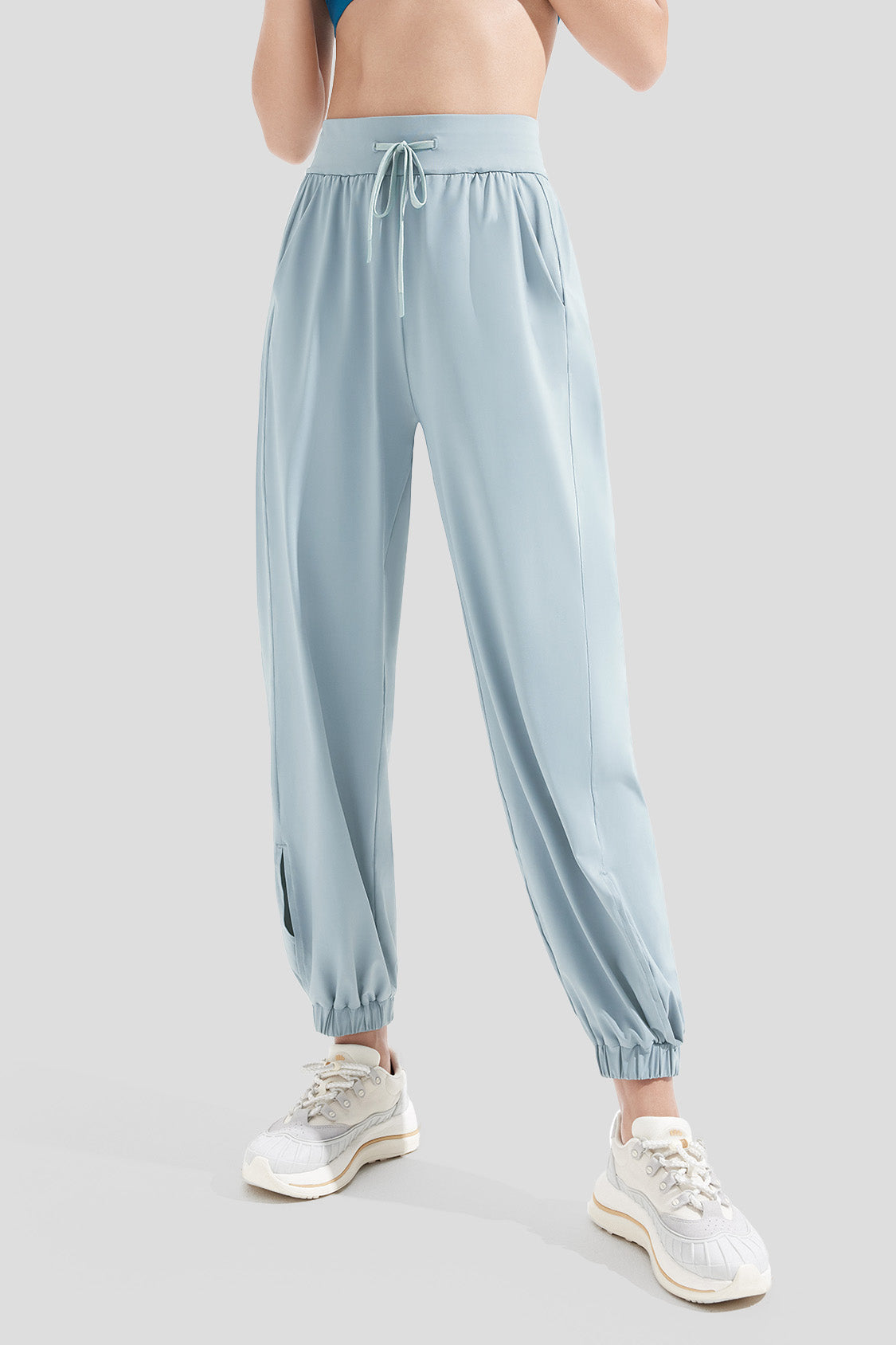 beneunder women's uv protection pants upf50+ #color_misty sea gray