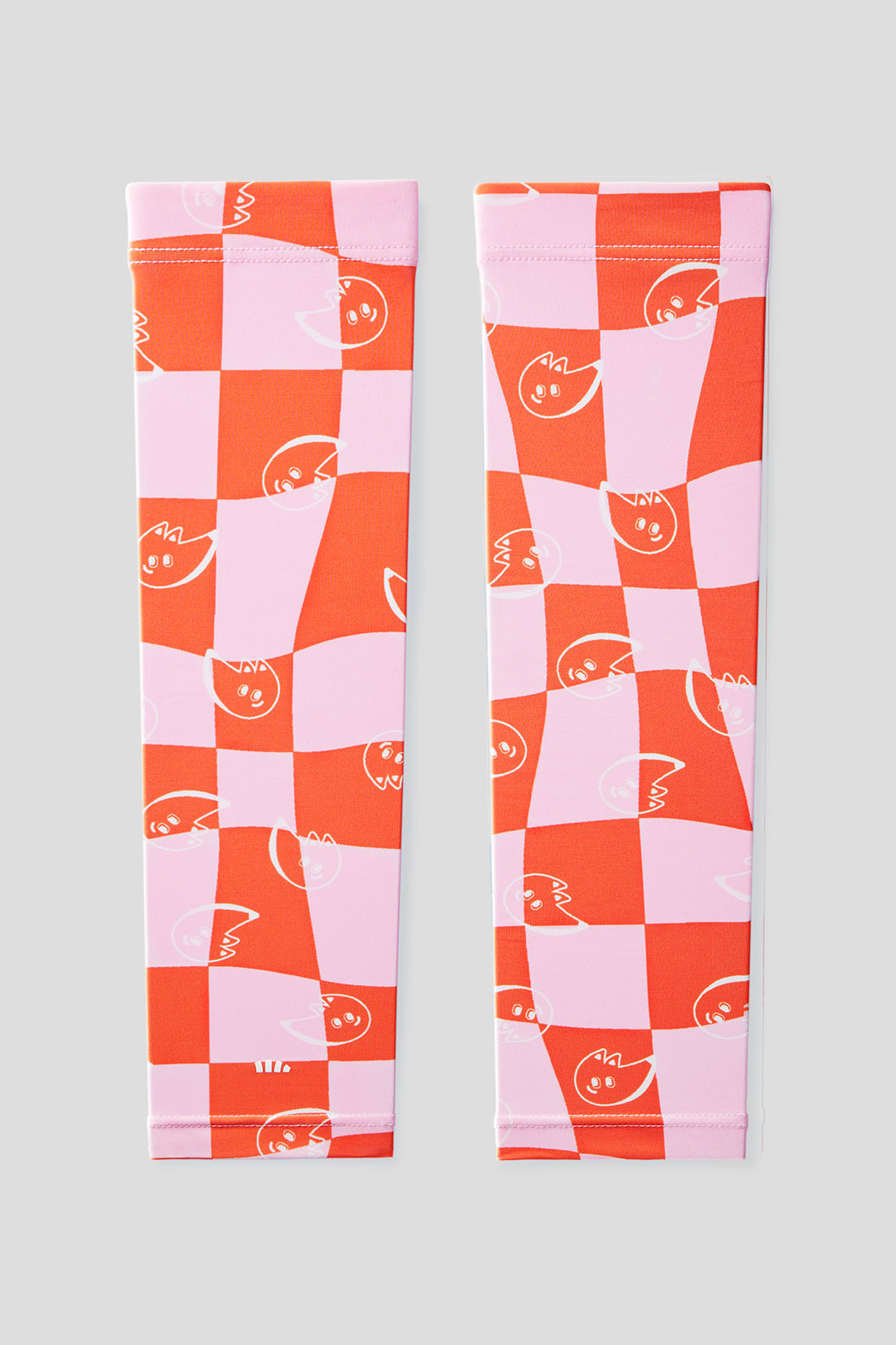 beneunder kid's sun protection arm sleeves upf50+ #color_orange pink check