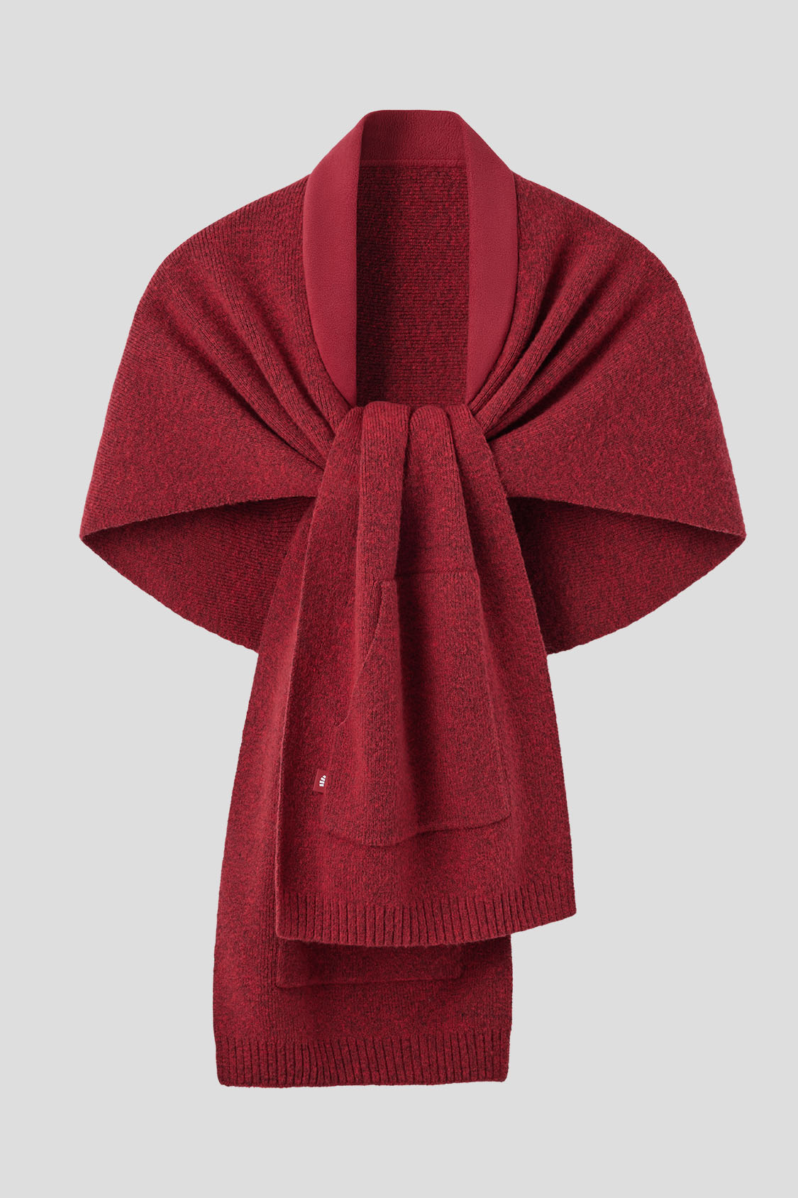 beneunder plush multi-use shawl scarf #color_brick red