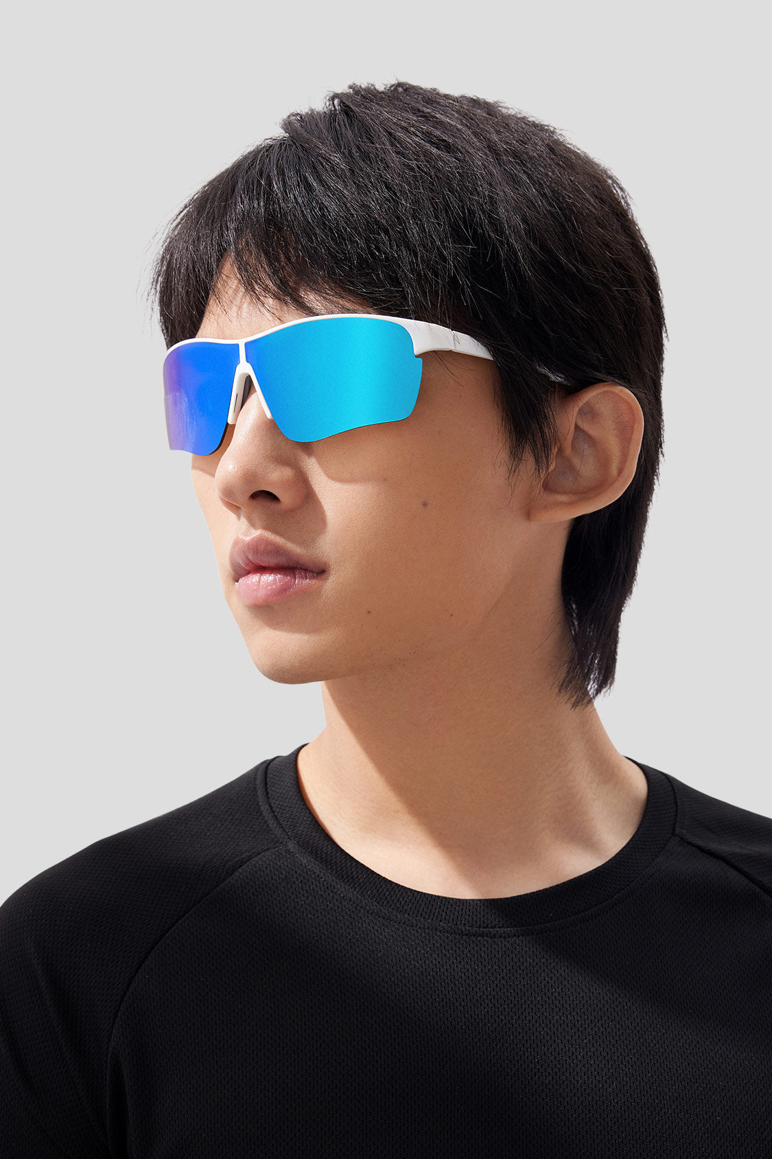 beneunder foldable sports sunglasses #color_silver frost blue