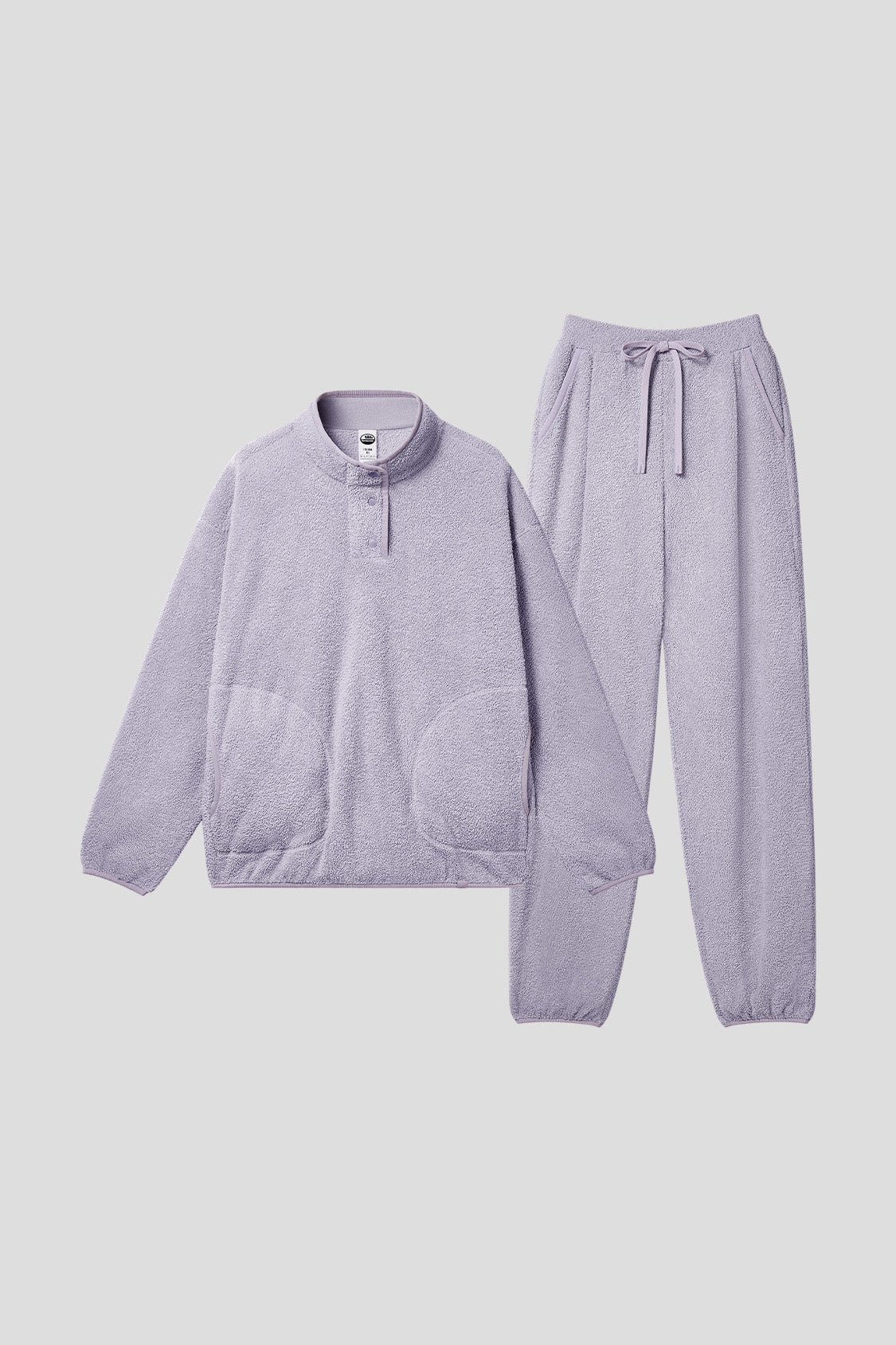 beneunder women's cozy fleece loungewear #color_lavender purple