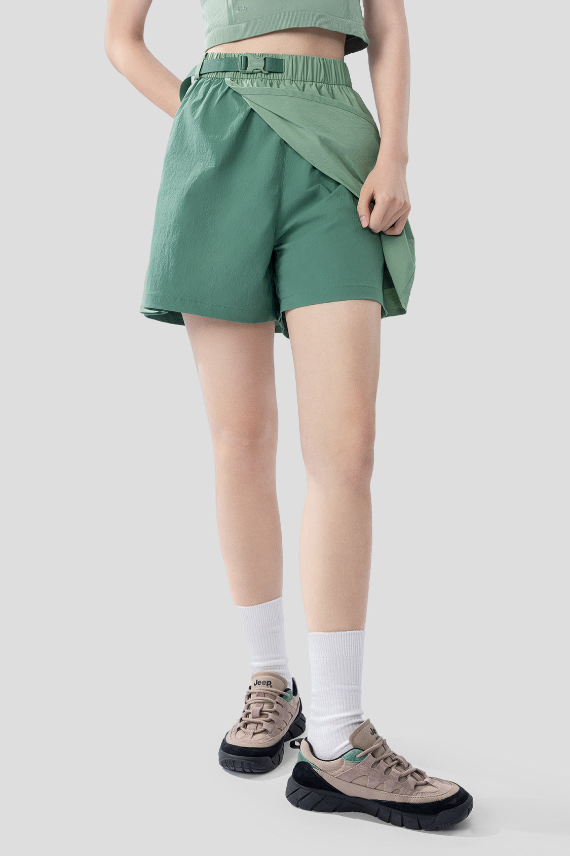 beneunder women's shorts upf50+ #color_woodland green