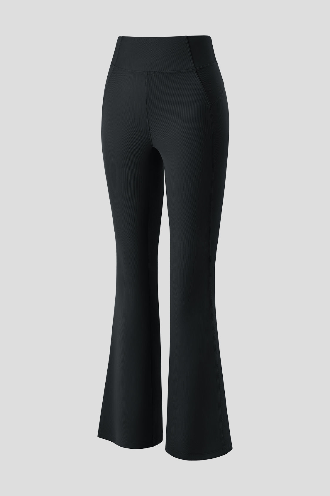 beneunder women's high elastic flared pants all season #color_dusk black