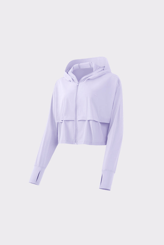 beneunder lightweight uv sun protection jacket hoodie #color_pale violet