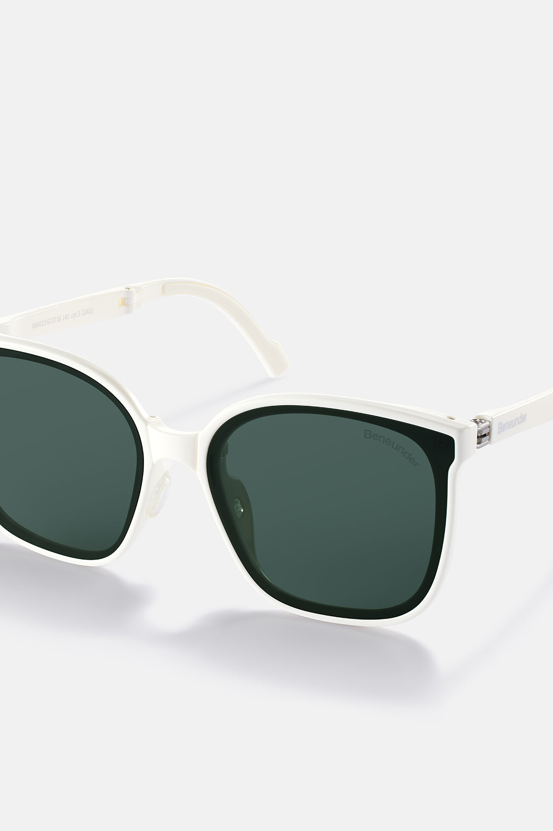 beneunder men's neonspace polarized folding sunglasses shades for women men #color_white
