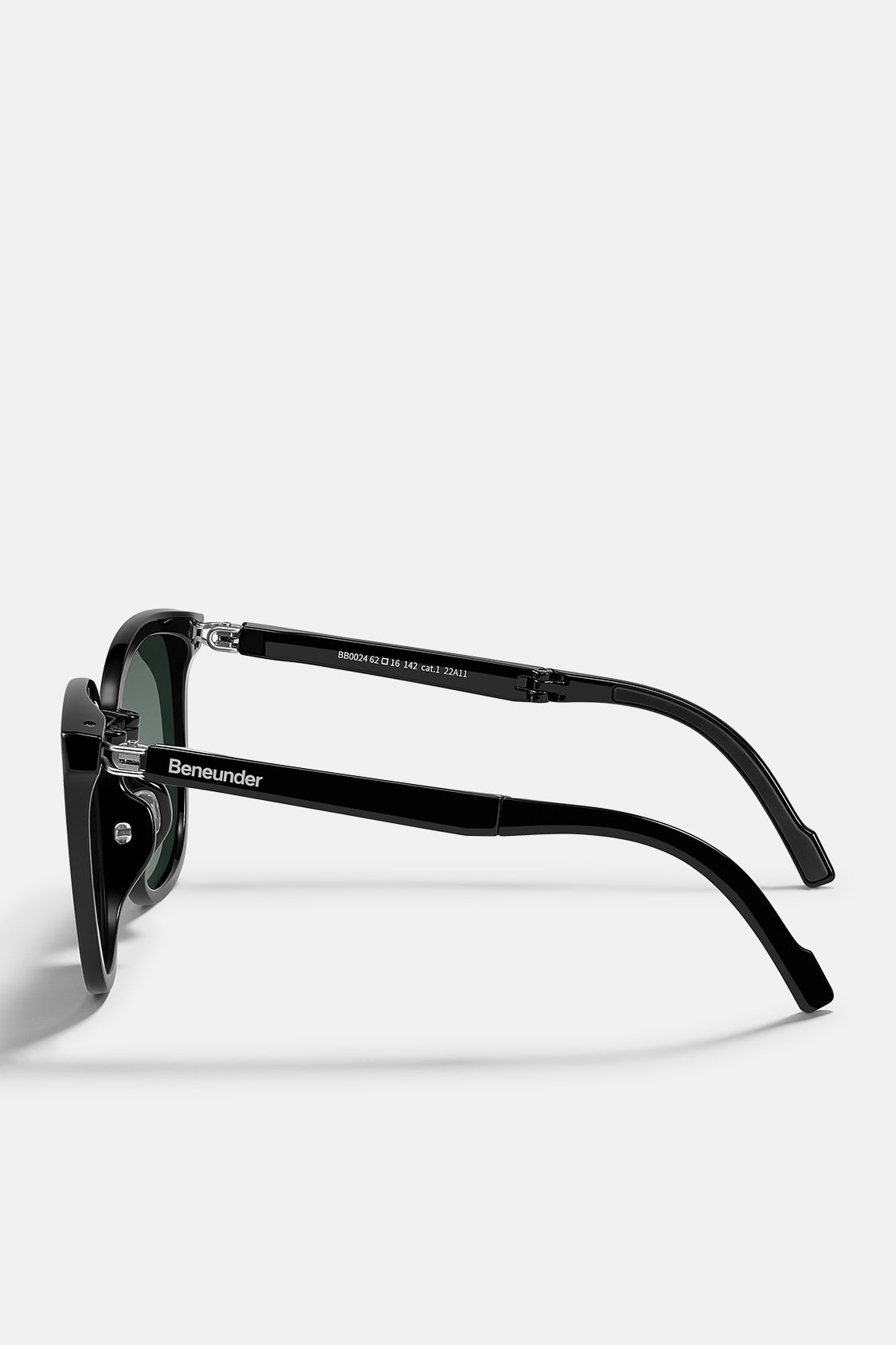 beneunder men's neonspace polarized folding sunglasses shades for women men #color_black